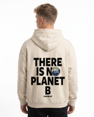 There is no planet b OVS Hoodie White Sand - model back print
