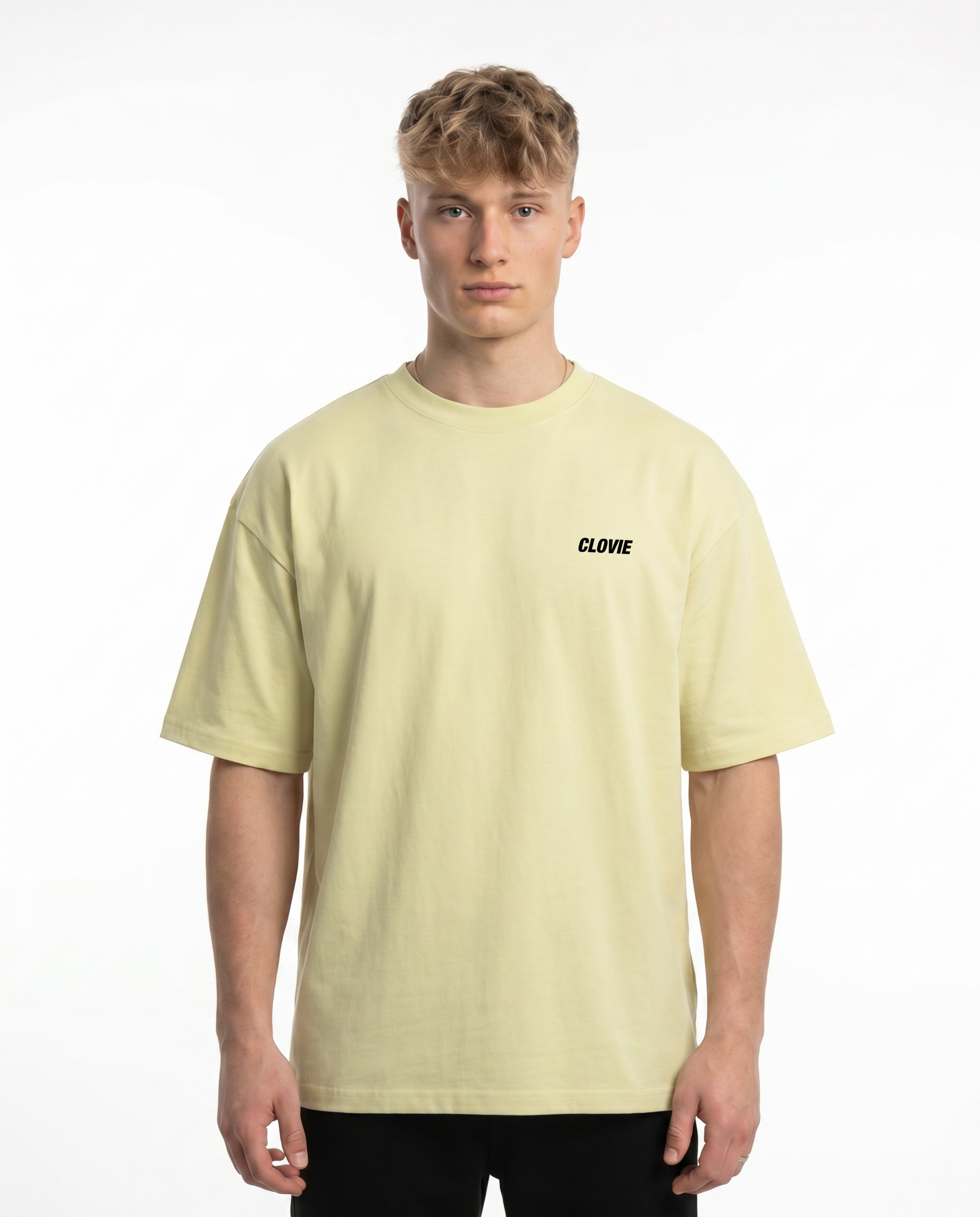 Always late but worth the wait OVS Tee Soft Yellow - model front CLOVIE (new render)
