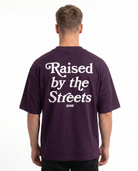 Raised by the streets OVS Tee Purple Night - model back print (new edit-render aus Black-Back)