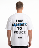 I am allergic to police OVS Tee White - model back print