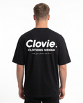 Make your dreams come true OVS Tee Black - model back print (v4 - print position raised per Daniel 2026-06-21)