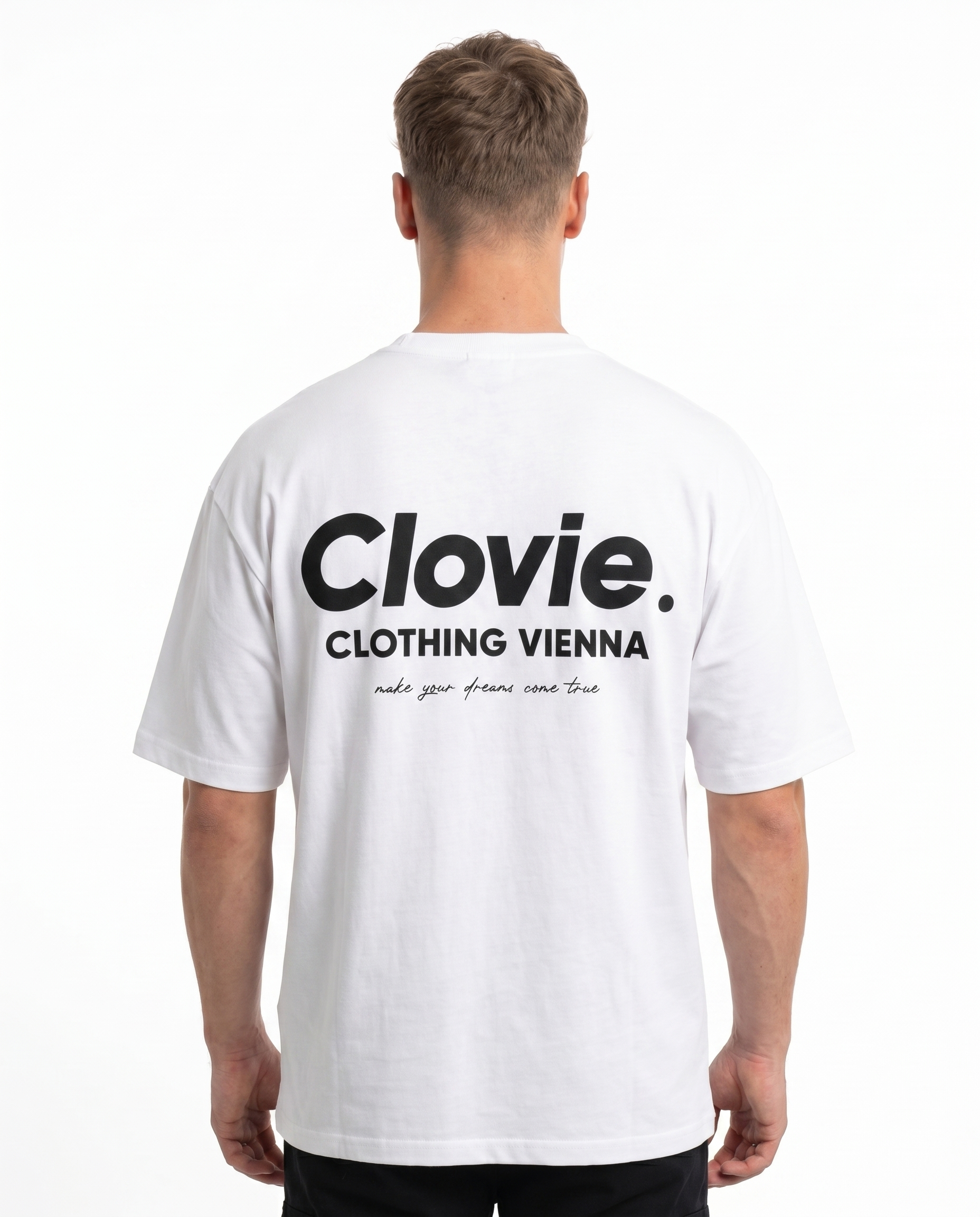 Make your dreams come true OVS Tee White - model back print (v4)