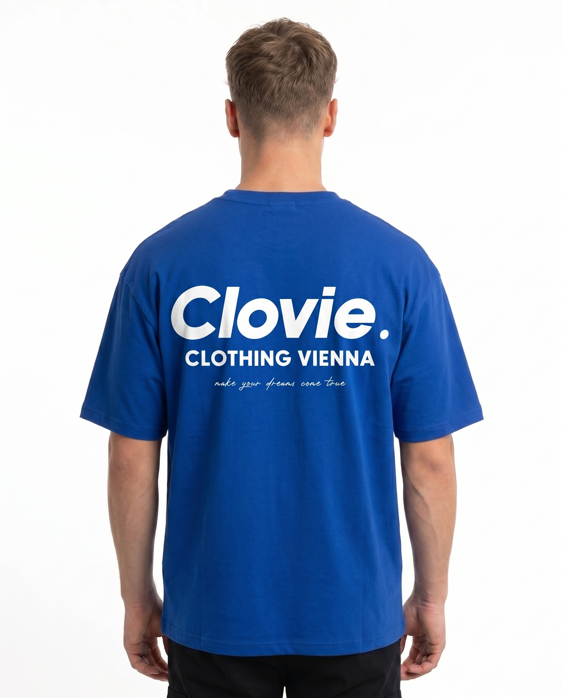 Make your dreams come true OVS Tee Cobalt Blue - model back print (v4)