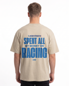 I spent all my money on racing Sand - model back print