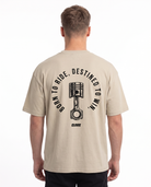 Born to ride Oversized Tee Sand - model back print
