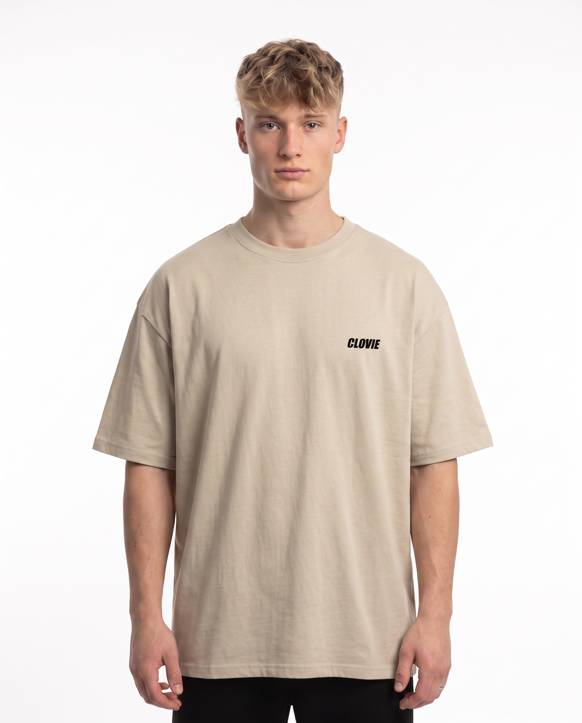 Born to ride Oversized Tee Sand - model front