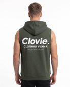 Make your dreams come true Sleeveless Hoodie Sporty Khaki - model back print