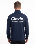 Make your dreams come true Half-Zip Longsleeve Navy Blue - model back print