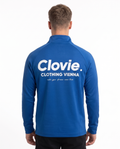Make your dreams come true Half-Zip Longsleeve Royal Blue - model back print