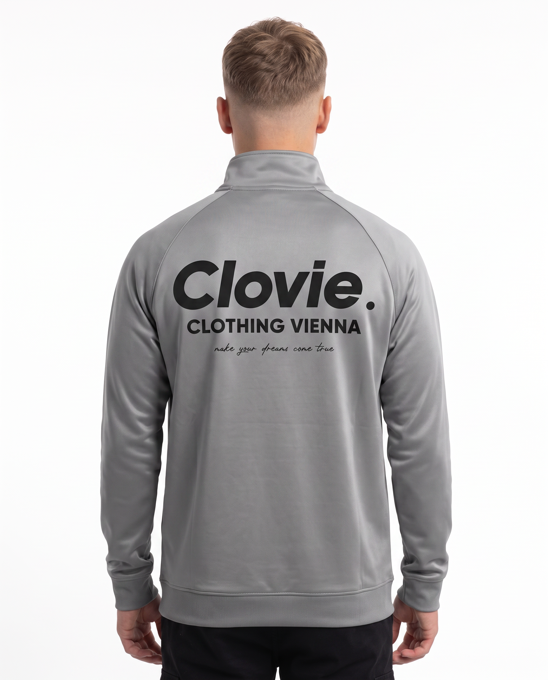 Half-Zip Longsleeve Grey - model back print v3