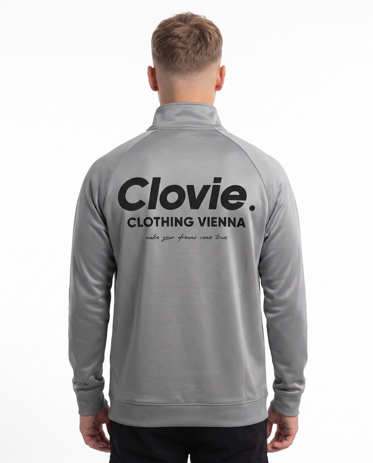 Half-Zip Longsleeve Grey - model back print v3