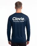 Sport Longsleeve French Navy - model back print