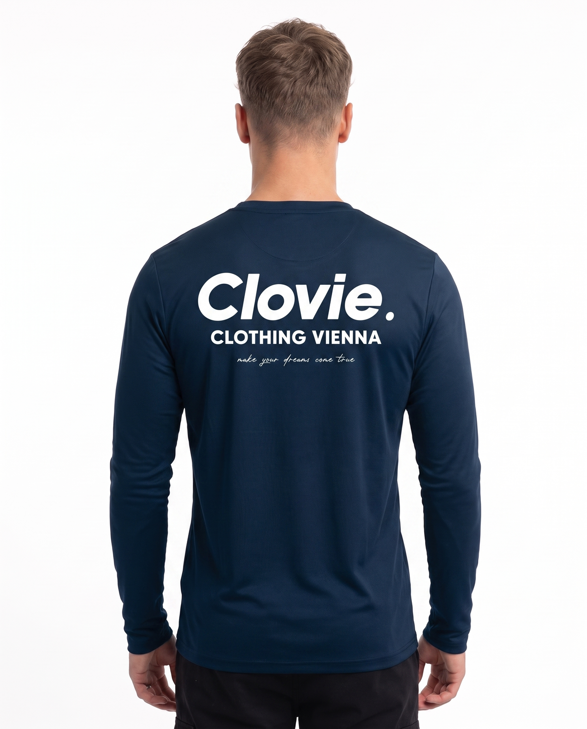 Sport Longsleeve French Navy - model back print