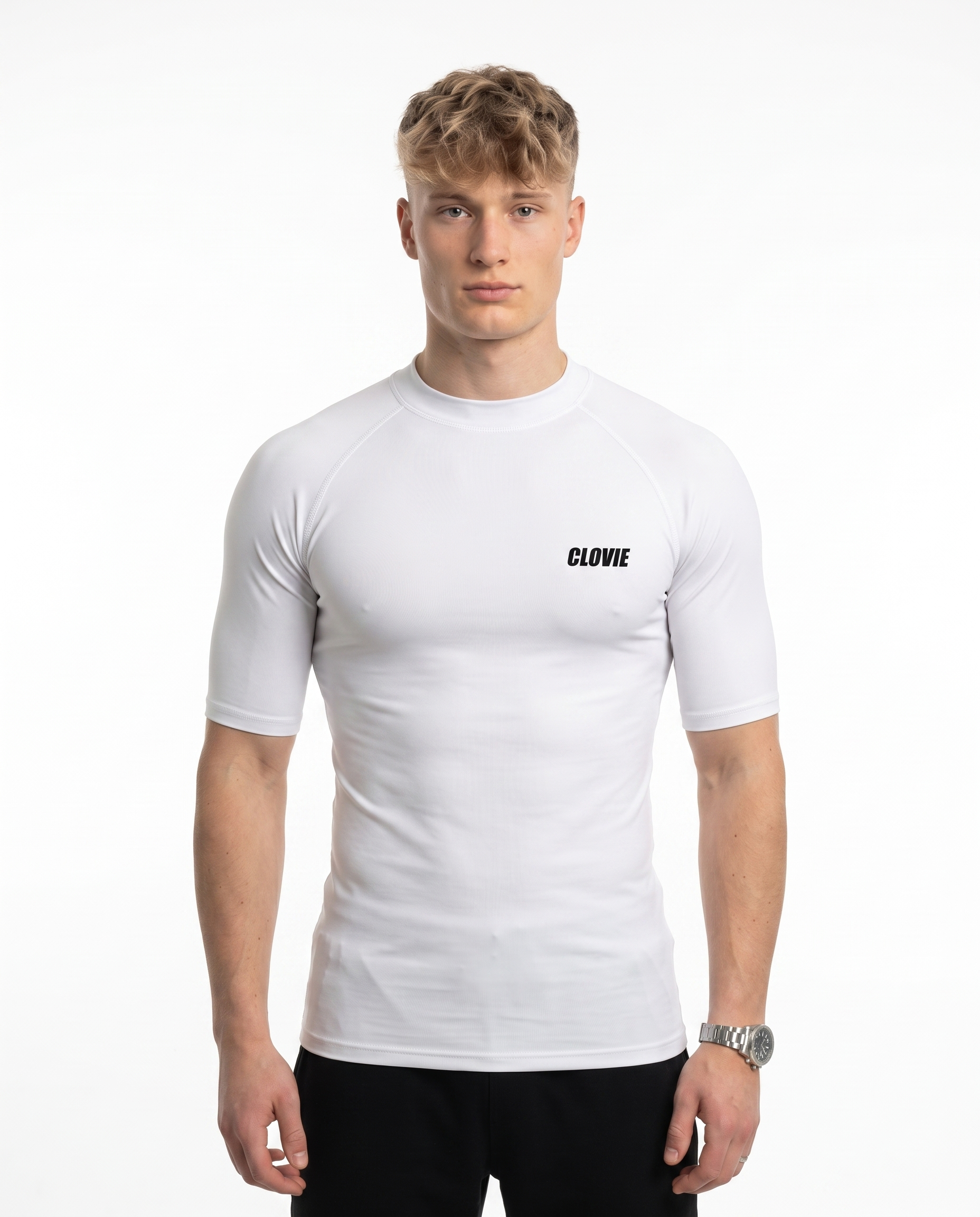 Sport Tee White - model front (natural)