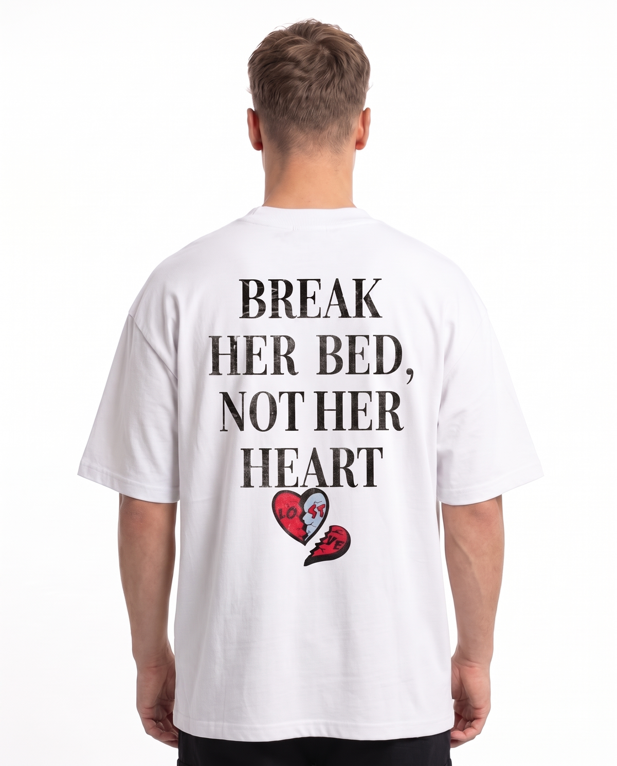 Break her bed OVS Tee 2 White - model back print (edit-ref from Natural Raw)