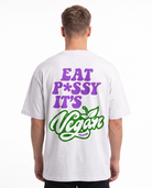 Eat pssy vegan OVS Tee White - model back print (edit-ref from Sand)