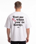 Text me OVS Tee White - model back print (edit-ref from Natural Raw)