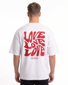 Loving yourself OVS Tee White - model back print (edit-ref from Natural Raw)