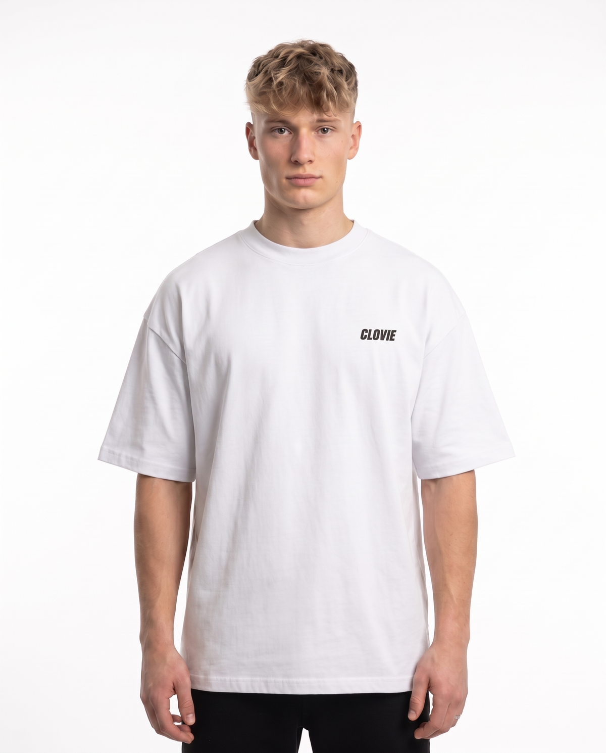 Need money for porsche OVS Tee White - model front