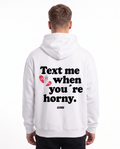 Text me OVS Zip White - model back print