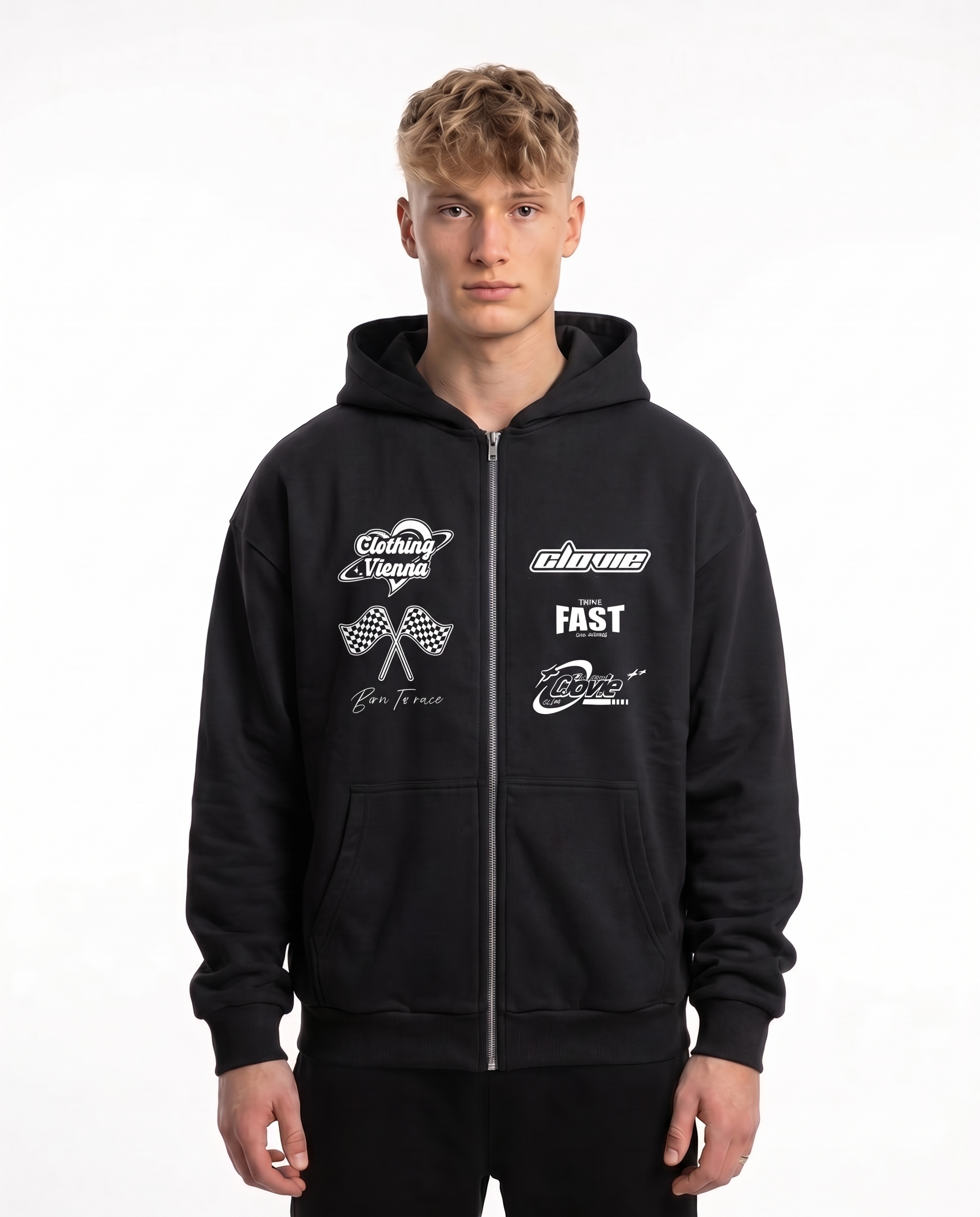 Clovie racing OVS Zip Black - model front