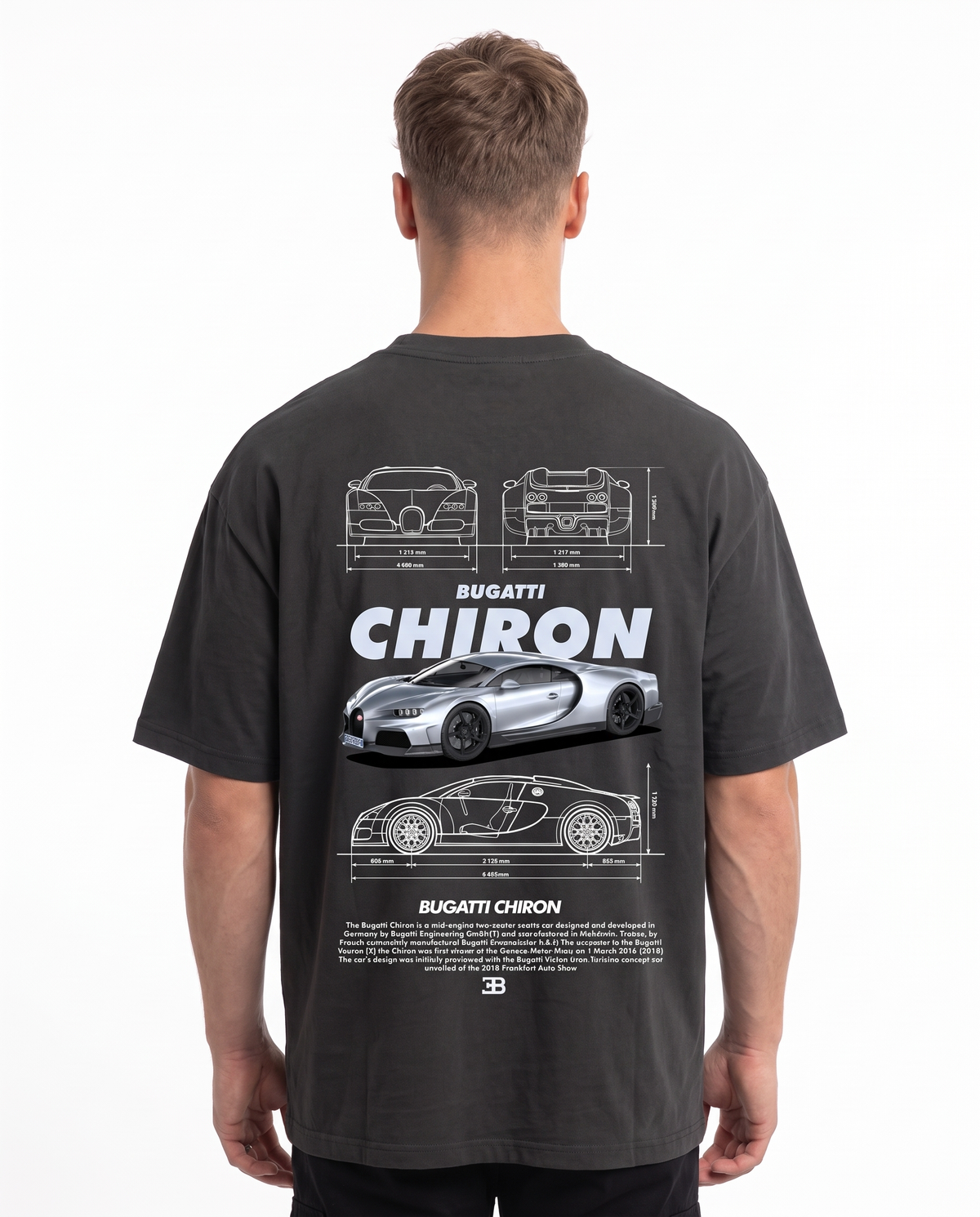 BUGATTI Chiron OVS Tee Black - model back print