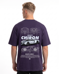 BUGATTI Chiron OVS Tee Purple Night - model back print