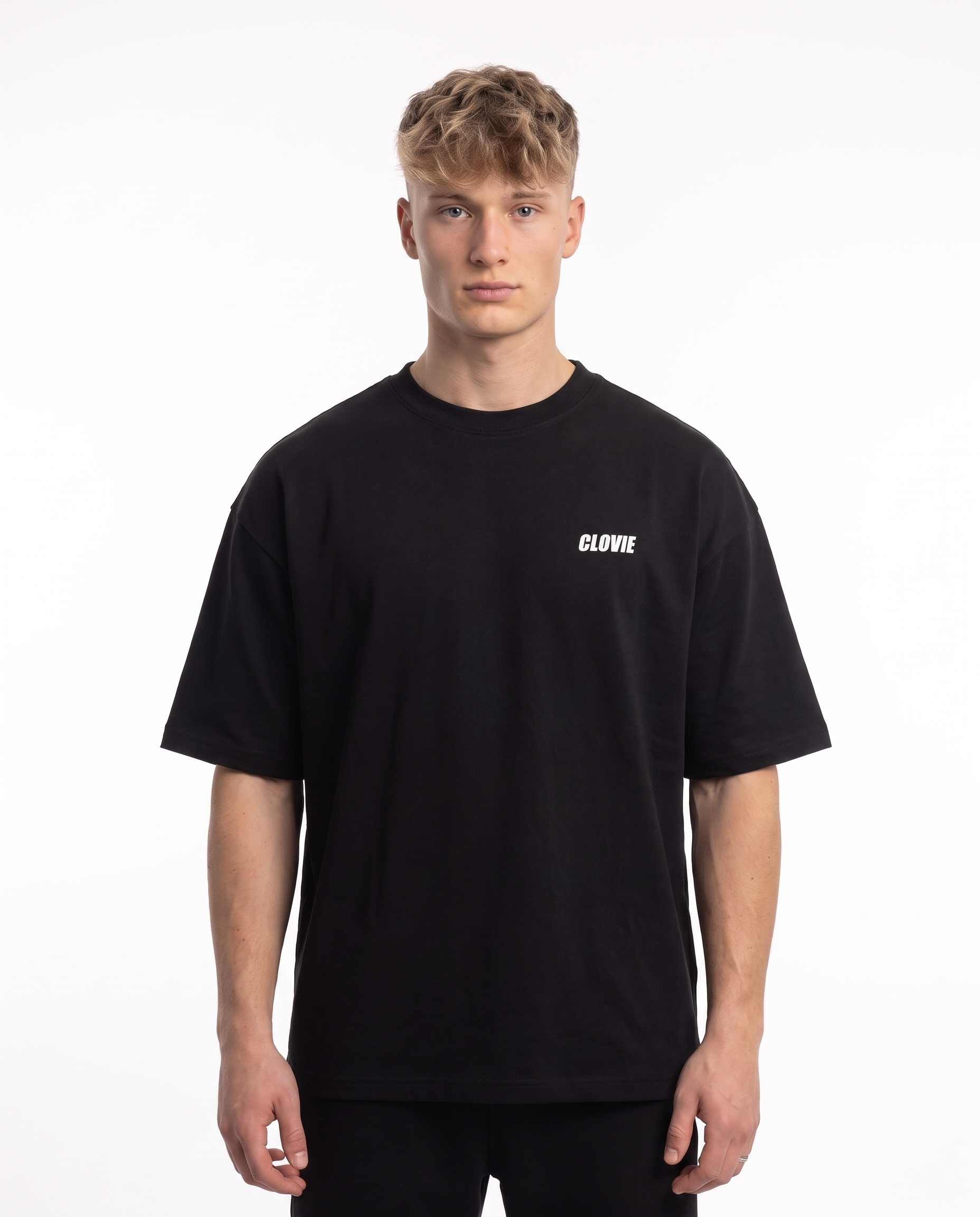 BUGATTI Chiron OVS Tee Black - model front