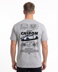 BUGATTI Chiron Std Tee Heather Grey - model back print
