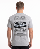 BUGATTI Chiron Std Tee Heather Grey - model back print