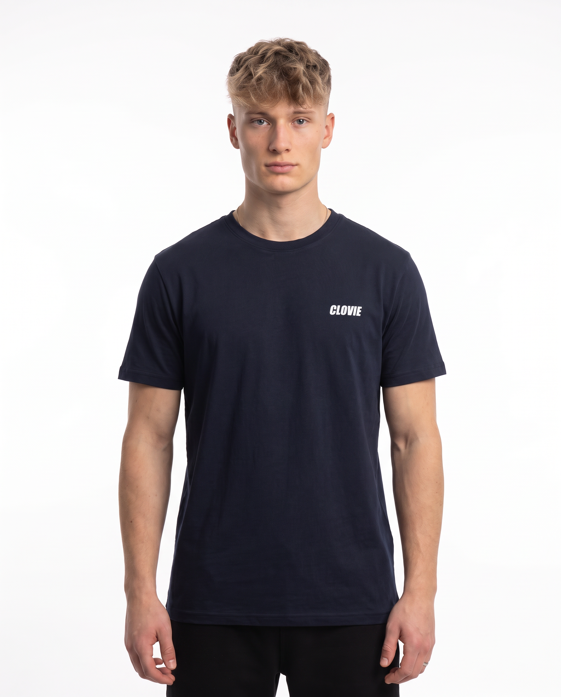 BUGATTI Chiron Std Tee French Navy - model front