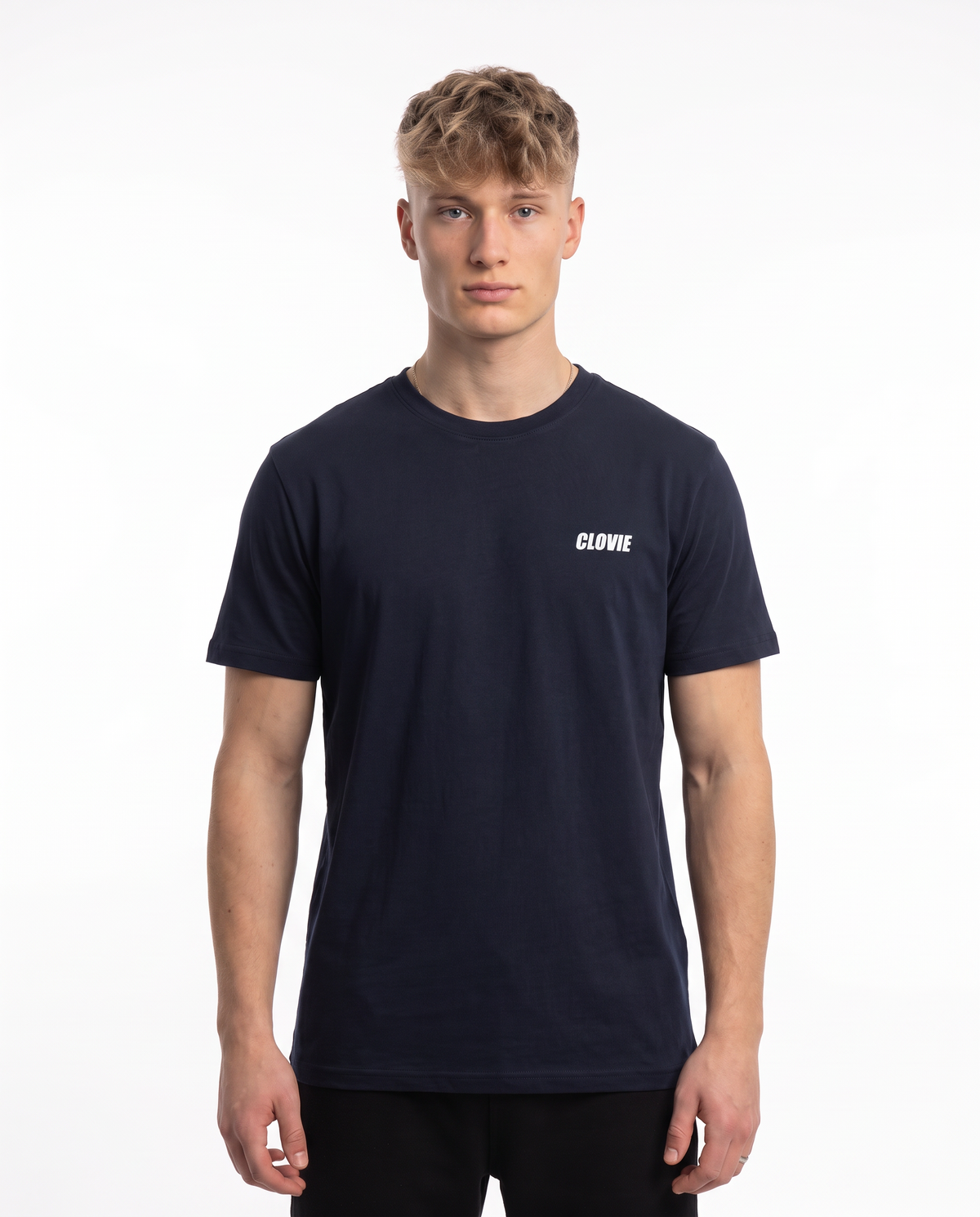 BUGATTI Chiron Std Tee French Navy - model front