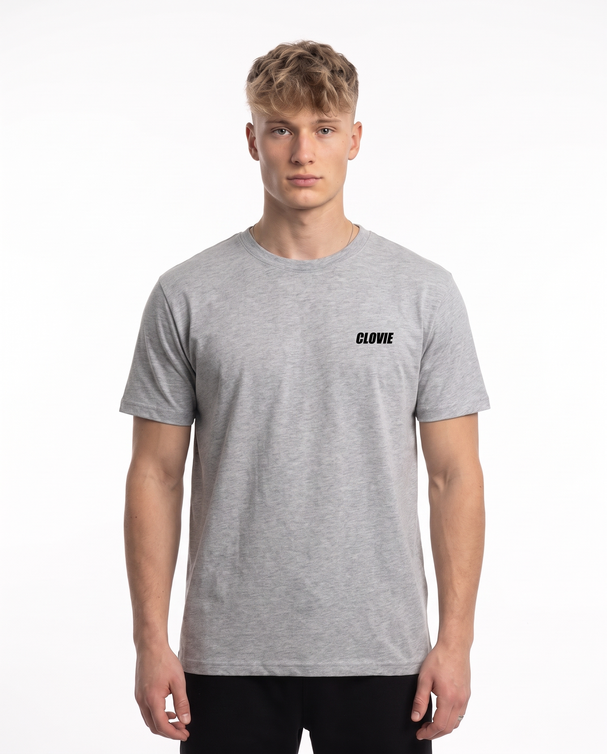 BUGATTI Chiron Std Tee Heather Grey - model front