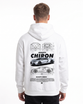 BUGATTI Chiron Super Sport Oversized Hoodie White – Rückseite