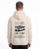 BUGATTI Chiron Super Sport Oversized Hoodie White Sand – Rückseite