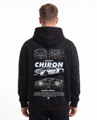 BUGATTI Chiron Super Sport Oversized Hoodie Black – Rückseite