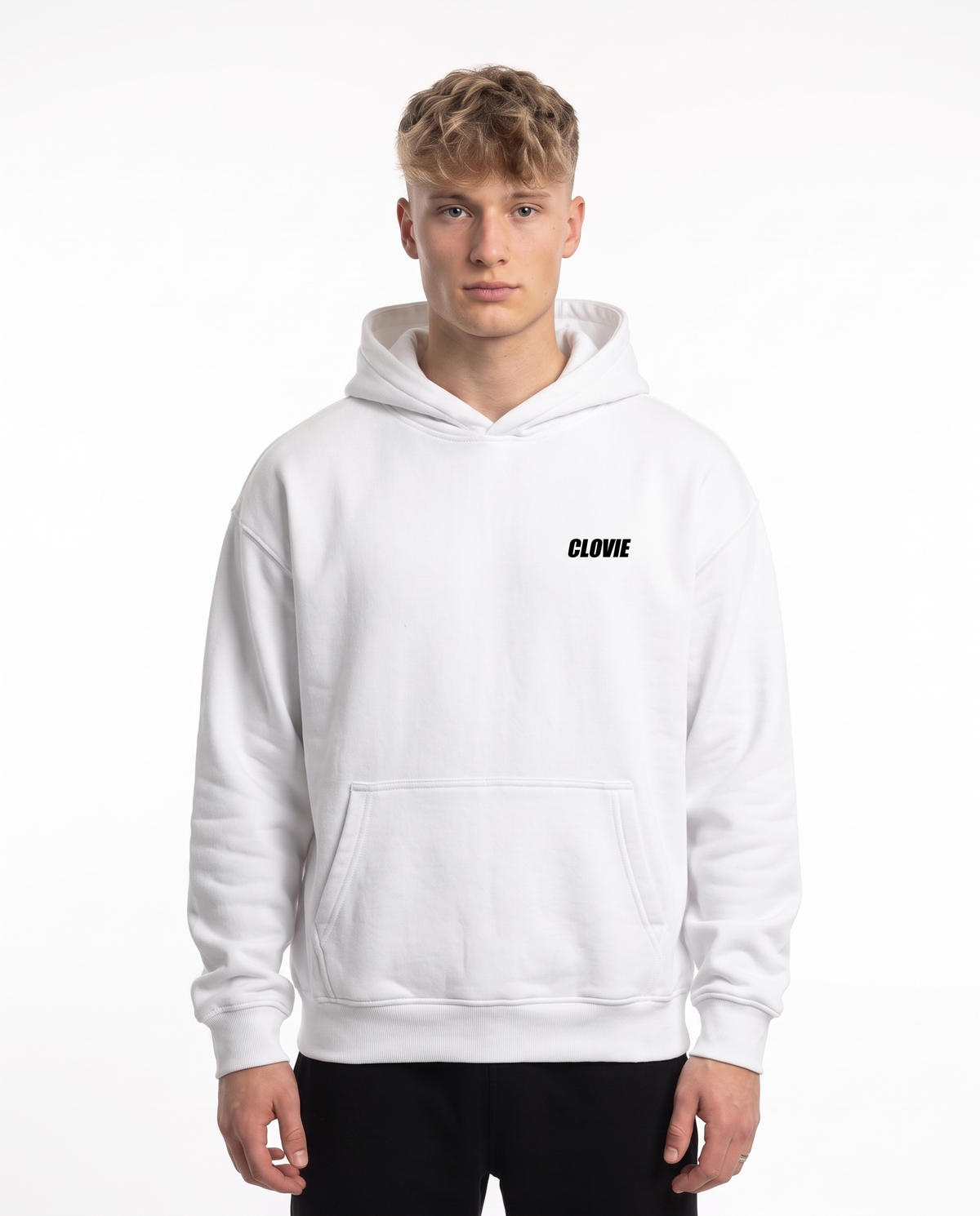BUGATTI Chiron Super Sport Oversized Hoodie White – Vorderseite