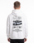 BUGATTI Chiron Super Sport Oversized Zip Hoodie White – Rückseite