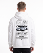 BUGATTI Chiron Super Sport Oversized Zip Hoodie White – Rückseite