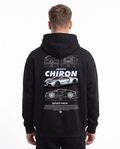 BUGATTI Chiron Super Sport Oversized Zip Hoodie Black – Rückseite