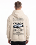 BUGATTI Chiron Super Sport Oversized Zip Hoodie White Sand – Rückseite