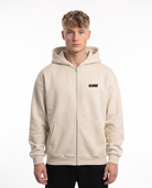 BUGATTI Chiron Super Sport Oversized Zip Hoodie White Sand – Vorderseite