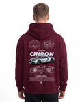 BUGATTI Chiron Super Sport Hoodie Burgundy – Rückseite