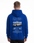 BUGATTI Chiron Super Sport Hoodie Royal Blue – Rückseite