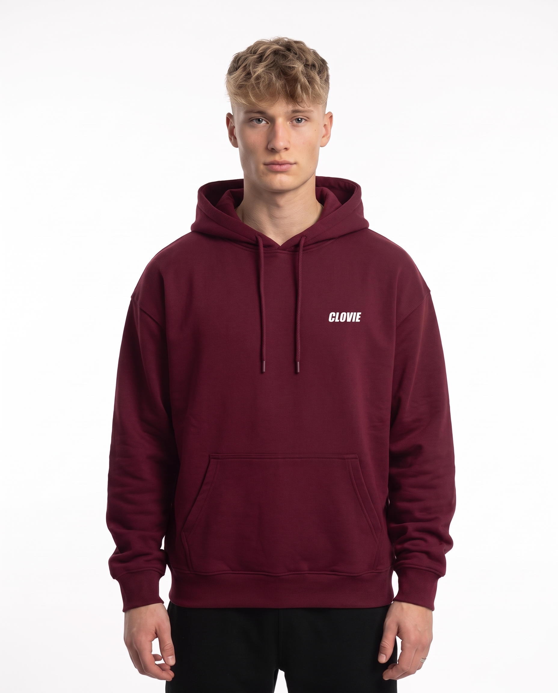 BUGATTI Chiron Super Sport Hoodie Burgundy – Vorderseite