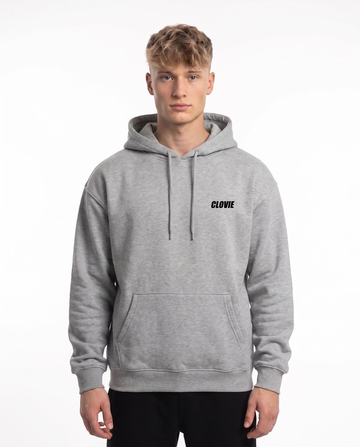 BUGATTI Chiron Super Sport Hoodie Heather Grey – Vorderseite