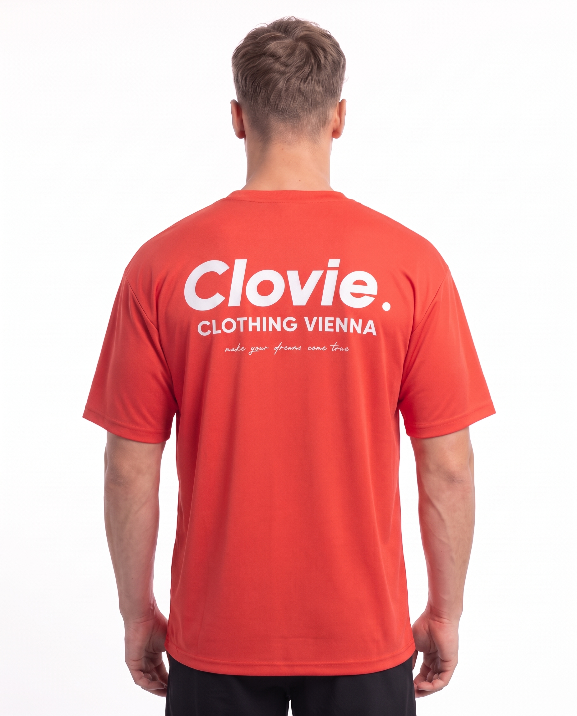 Sport Tee Red - model back print