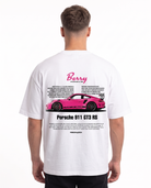 Porsche 911 GT3 RS Oversized Tee White – Rückseite