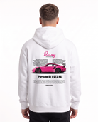 Porsche 911 GT3 RS Oversized Hoodie White – Rückseite