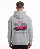 Porsche 911 GT3 RS Oversized Hoodie Light Asphalt – Rückseite